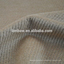 Stock woolen light tan alpaca wool fabric for women's overcoat